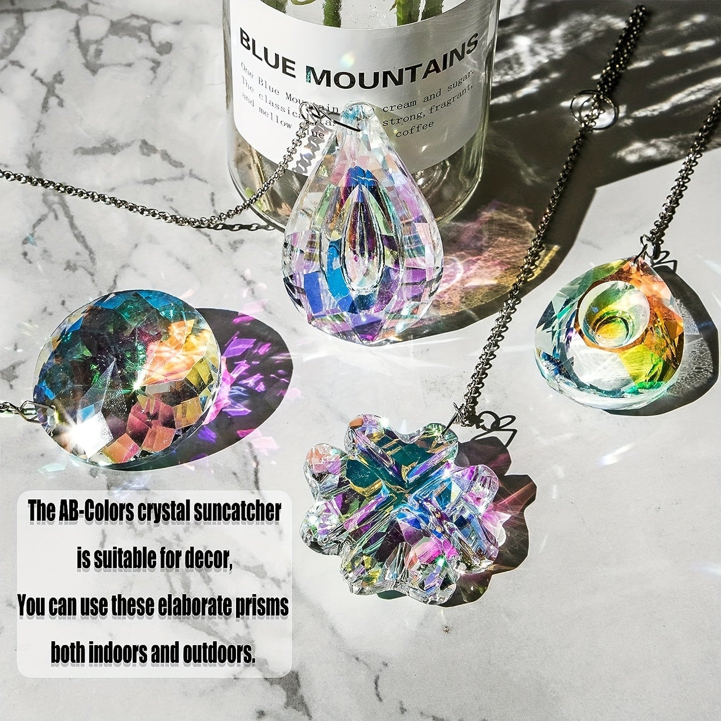 4pcs Crystal Catcher: Transform Your Home with a Rainbow of Colorful Light! , Garden Suncatchers