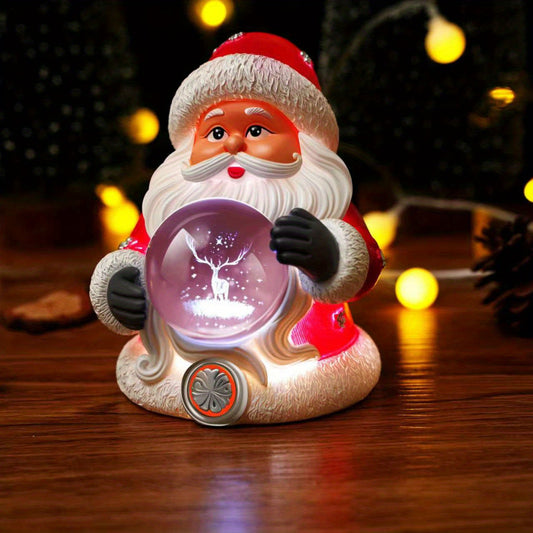 Santa Nightlight 7 color changing Christmas decoration crystal ball with USB-powered K9 Crystal ball Christmas Tree Snowflake elk ornaments Send parents Send girlfriend Boyfriend gifts