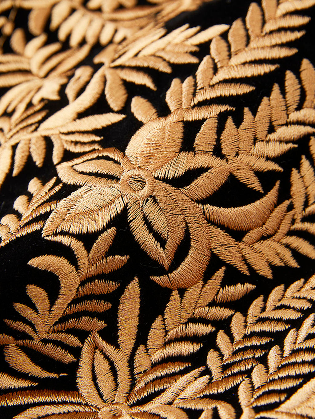 Luxury Gold Embroidered Velvet Tuxedo Jacket for Men