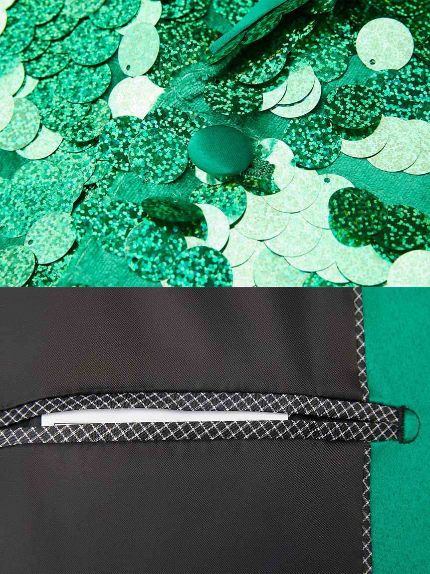 Men’s Emerald Green Oversized Sequin Blazer