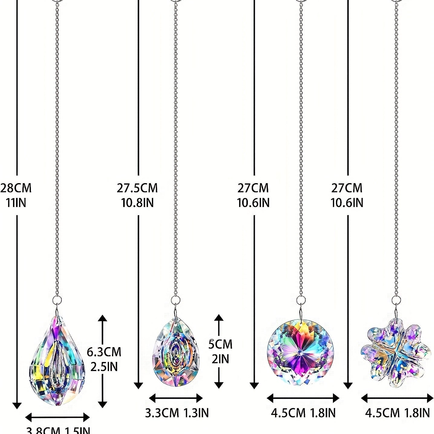 4pcs Crystal Catcher: Transform Your Home with a Rainbow of Colorful Light! , Garden Suncatchers