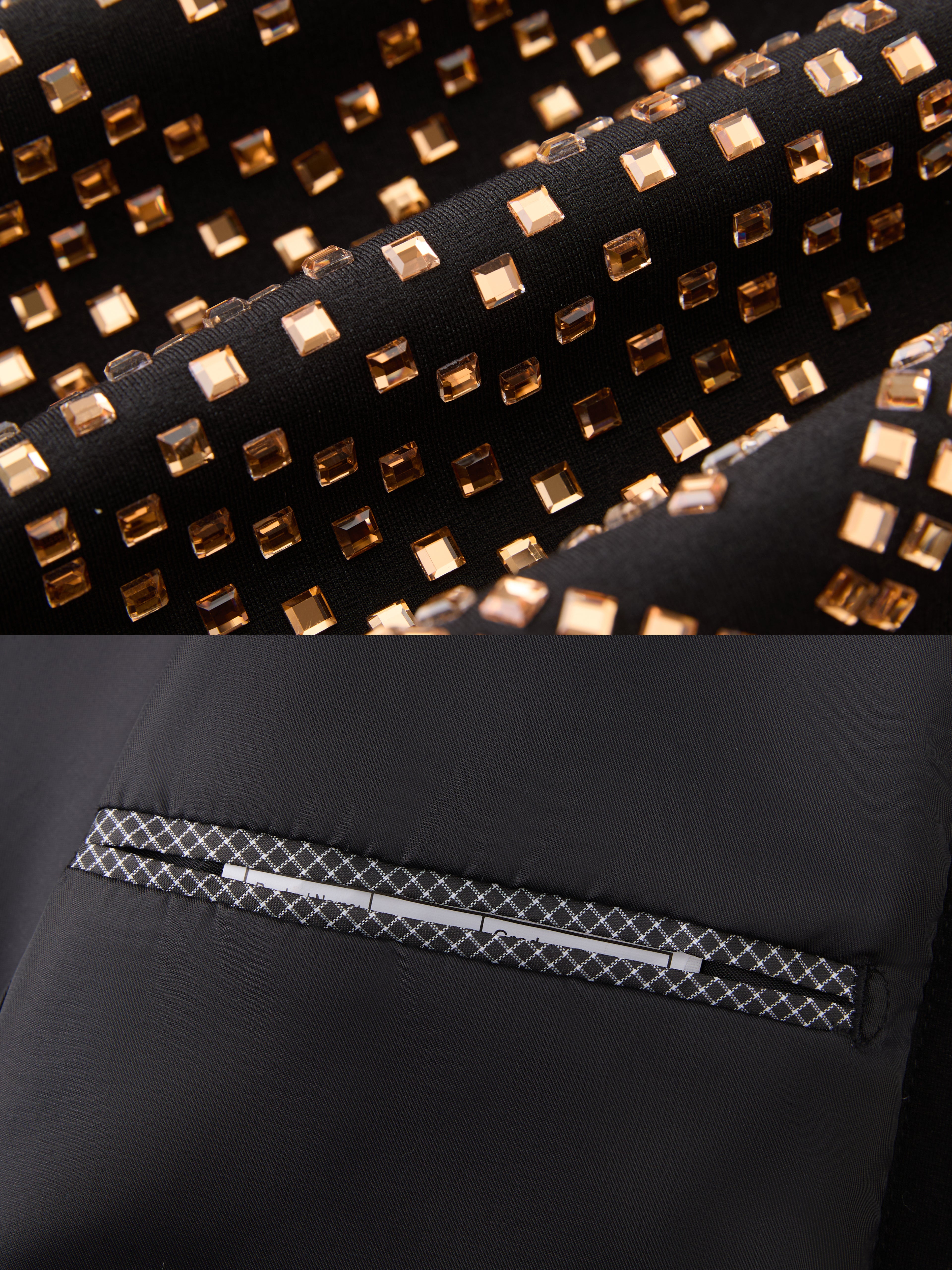 Men’s Crystal Blazer with Geometric Rhinestone Pattern – Stage & Party Statement Jacket